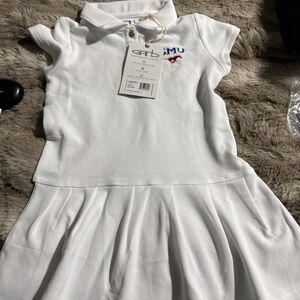 White Polo Dress for Kids by Artmu
